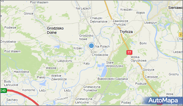 mapa Chodaczów, Chodaczów na mapie Targeo